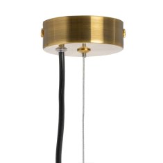 BigBuy Stropna svetilka 15 x 15 x 128 cm Kristalno zlata
