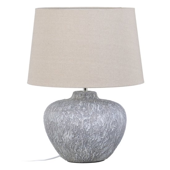 BigBuy Namizna svetilka Ceramic Grey 40 x 40 x 55 cm