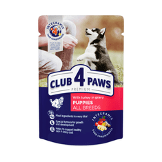 Club4Paws Premium Mokra hrana za mladiče - Puran v omaki 5+1 BREZPLAČNO