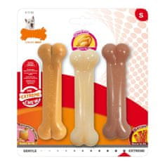 NEW Žvečilna igrača za pse Nylabone Extreme Chew Value Pack Bacon Arašidovo maslo Velikost S Piščanec Najlon (3 pcs)