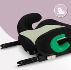 MoMi VENKO otroški avtosedež, ISOFIX, i-Size, mehko oblazinjenje, za otroke 135-150cm, zeleno-črn