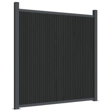 Vidaxl Ograjni panel WPC siv 180x186 cm