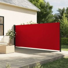 shumee Zložljiva stranska tenda rdeča 160x500 cm