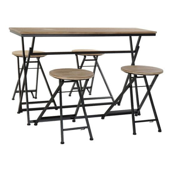 DKD Home Decor Garnitura mize s 4 stoli DKD Home Decor 141,5 x 151 x 86,5 cm (5 kosov)