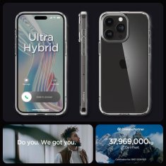 Spigen Ovitek Spigen Ultra Hybrid iPhone 15 Pro - Crystal Clear