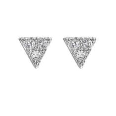 Hot Diamonds Bleščeči srebrni uhani z diamanti in topazom Stellar DE746