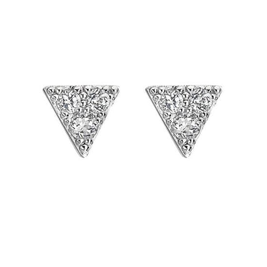Hot Diamonds Bleščeči srebrni uhani z diamanti in topazom Stellar DE746