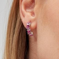 Brosway Bleščeči enojni uhani Fancy Vibrant Pink FVP09