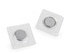 Skriti magnetni gumbi za šivanje Ø15 mm - prozorni kvadratni (30 parov)