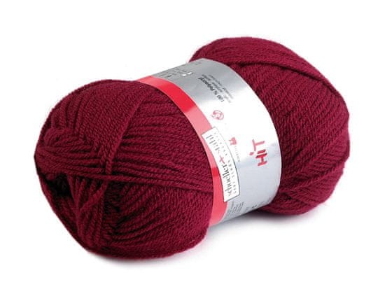HIT Pletena preja 50 g - (0032) bordo št.