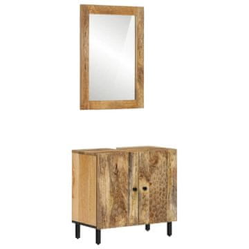 Greatstore Kopalniška omarica 2 kosa trden mangov les