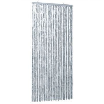 Vidaxl Zavesa proti mrčesu bela in siva 100x230 cm šenilja