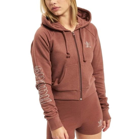 Adidas Športni pulover rjava Cropped TT