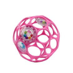 Oball Igrača RATTLE 10 cm temno roza 0m+
