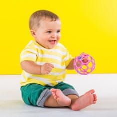 Oball Igrača RATTLE 10 cm temno roza 0m+