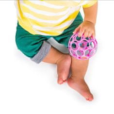 Oball Igrača RATTLE 10 cm temno roza 0m+