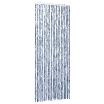 Vidaxl Zavesa proti mrčesu srebrna 100x200 cm šenilja