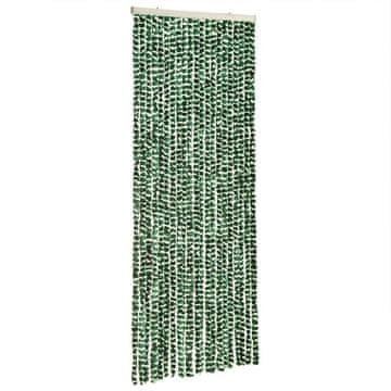 Vidaxl Zavesa proti mrčesu zelena in bela 100x200 cm šenilja