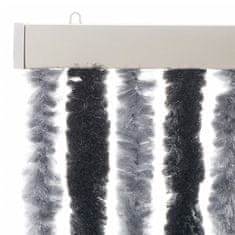 Vidaxl Zavesa proti mrčesu siva in črna 100x220 cm šenilja