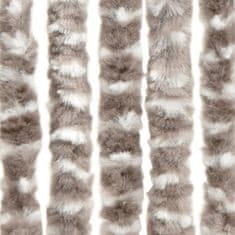 Vidaxl Zavesa proti mrčesu taupe in bela 100x200 cm šenilja