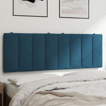 Vidaxl vidaXL Blazina za vzglavje, modra, 140 cm, žamet