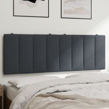 Vidaxl vidaXL Blazina za vzglavje, temno siva, 140 cm, žamet