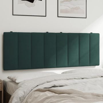 Vidaxl vidaXL Blazina za vzglavje, temno zelena, 140 cm, žamet