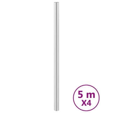 Vidaxl Nalepke za pohištvo samolepilna srebrna 90x500 cm PET