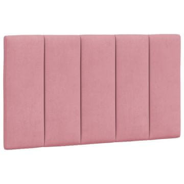 Vidaxl Blazina za vzglavje Hanko roza 90 cm žamet