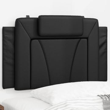 Vidaxl vidaXL Blazina za vzglavje, črna, 80 cm, umetno usnje