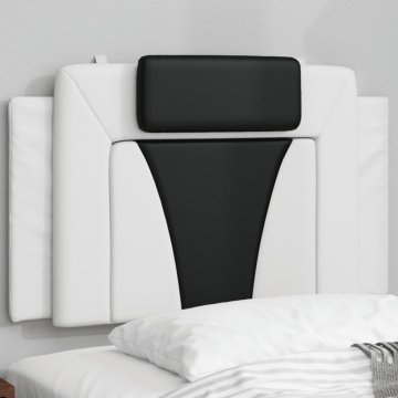 Vidaxl vidaXL Blazina za vzglavje, črno-bela, 90 cm, umetno usnje