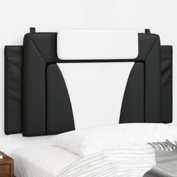Vidaxl vidaXL Blazina za vzglavje, črno-bela, 100 cm, umetno usnje