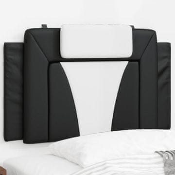 Vidaxl vidaXL Blazina za vzglavje, črno-bela, 80 cm, umetno usnje