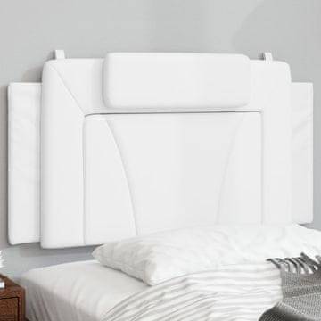 Vidaxl vidaXL Blazina za vzglavje, bela, 100 cm, umetno usnje