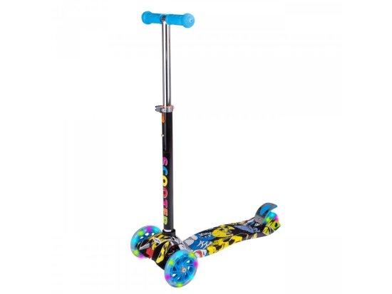 Tri kolesni skiro MAXI SCOOTER z lučkami v kolesih, JOKER H-049-JO
