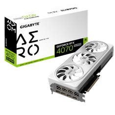 Gigabyte GeForce RTX 4070 SUPER AERO OC 12G grafična kartica (GV-N407SAERO OC-12GD)