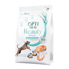 OptiMeal  Beauty FITNESS GRAIN FREE popolna suha hrana brez žit za odrasle pse vseh pasem - zdrava teža in sklepi 1,5 kg