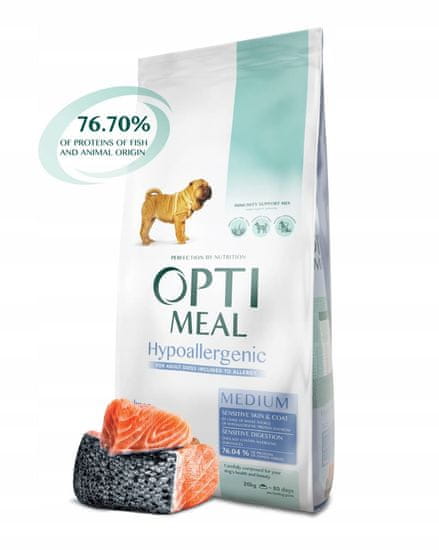 OptiMeal hipoalergena suha hrana za pse z lososom 20kg