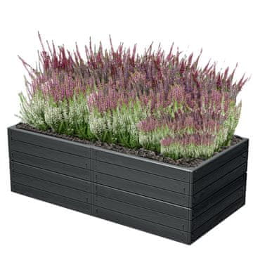 botle 2X Vrtna postelja dvignjena postelja imitacija lesa 149,2x75,6x50 cm antracit