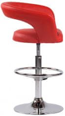 BHM Germany Barski stol Jaen, umetno usnje, rdeč