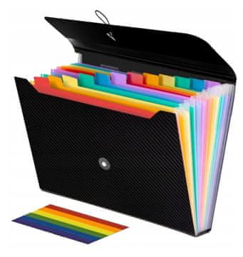 Leviatan Mapa za dokumente 13-delna harmonika barvni žepi s pokrovom levia 615008