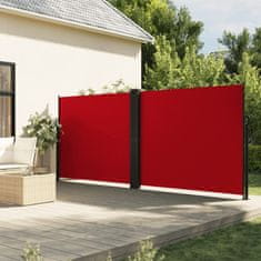 shumee Zložljiva stranska tenda rdeča 160x600 cm