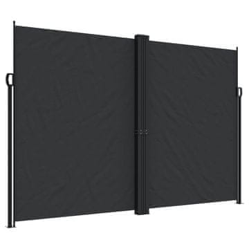 Vidaxl Zložljiva stranska tenda črna 220x1200 cm