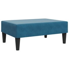 Greatstore Stolček za noge moder 77x55x31 cm žamet