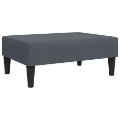 Greatstore Stolček za noge temno siv 77x55x31 cm žamet