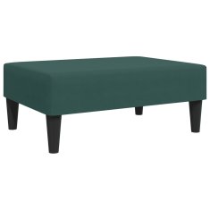 Greatstore Stolček za noge temno zelen 77x55x31 cm žamet