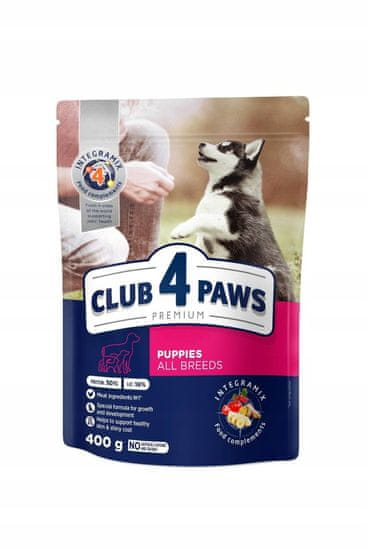 Club4Paws Premium suha hrana za mladiče vseh pasem - piščanec 4x400 g