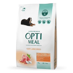 OptiMeal  suha hrana za mladiče velikih pasem s puranom 4 kg