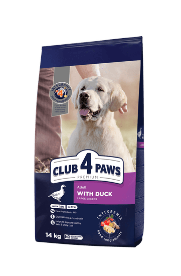 Club4Paws Premium suha hrana za pse velikih pasem z raco 14 kg