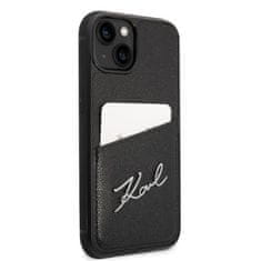 Karl Lagerfeld Ovitek Karl Lagerfeld za Apple iPhone 14 - Signature Logo Cardslot